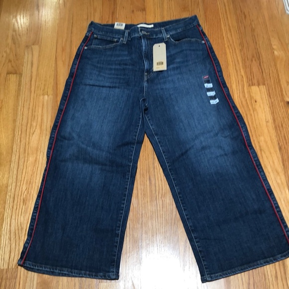 New Levi’s Mile High Cropped Wide Leg Jeans - Picture 2 of 8